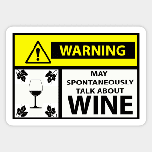 Spontaneous Outbursts about Wine  - by Avril Thomas Sticker